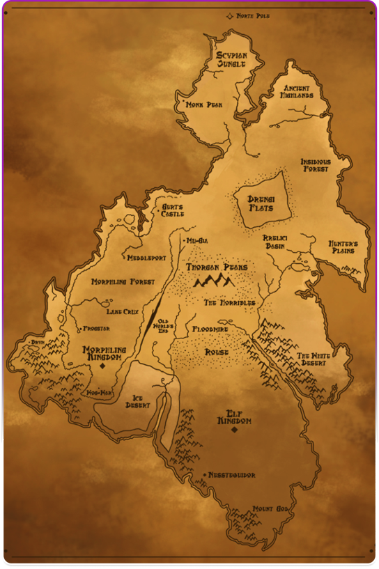 Map of the Fruition of The Damned world